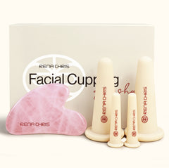 Facial Cupping & Rose Quartz Gua Sha Set Facial Cupping & Rose Quartz Gua Sha Set