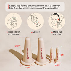 Facial Cupping & Rose Quartz Gua Sha Set Facial Cupping & Rose Quartz Gua Sha Set