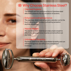 Stainless Steel Face Roller & Gua Sha Set Stainless Steel Face Roller & Gua Sha Set