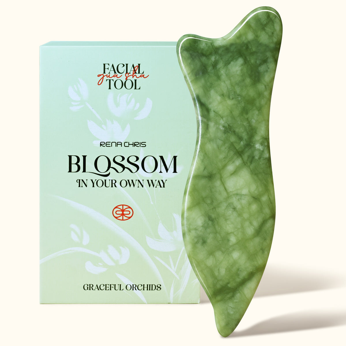 Graceful Orchid Xiuyan Jade Facial Gua Sha Tools