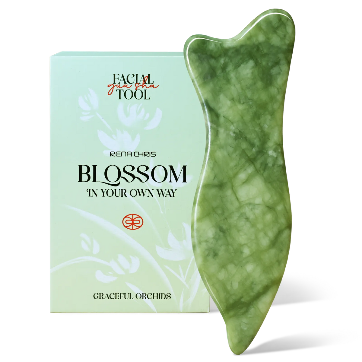 Graceful Orchid Xiuyan Jade Facial Gua Sha Tools