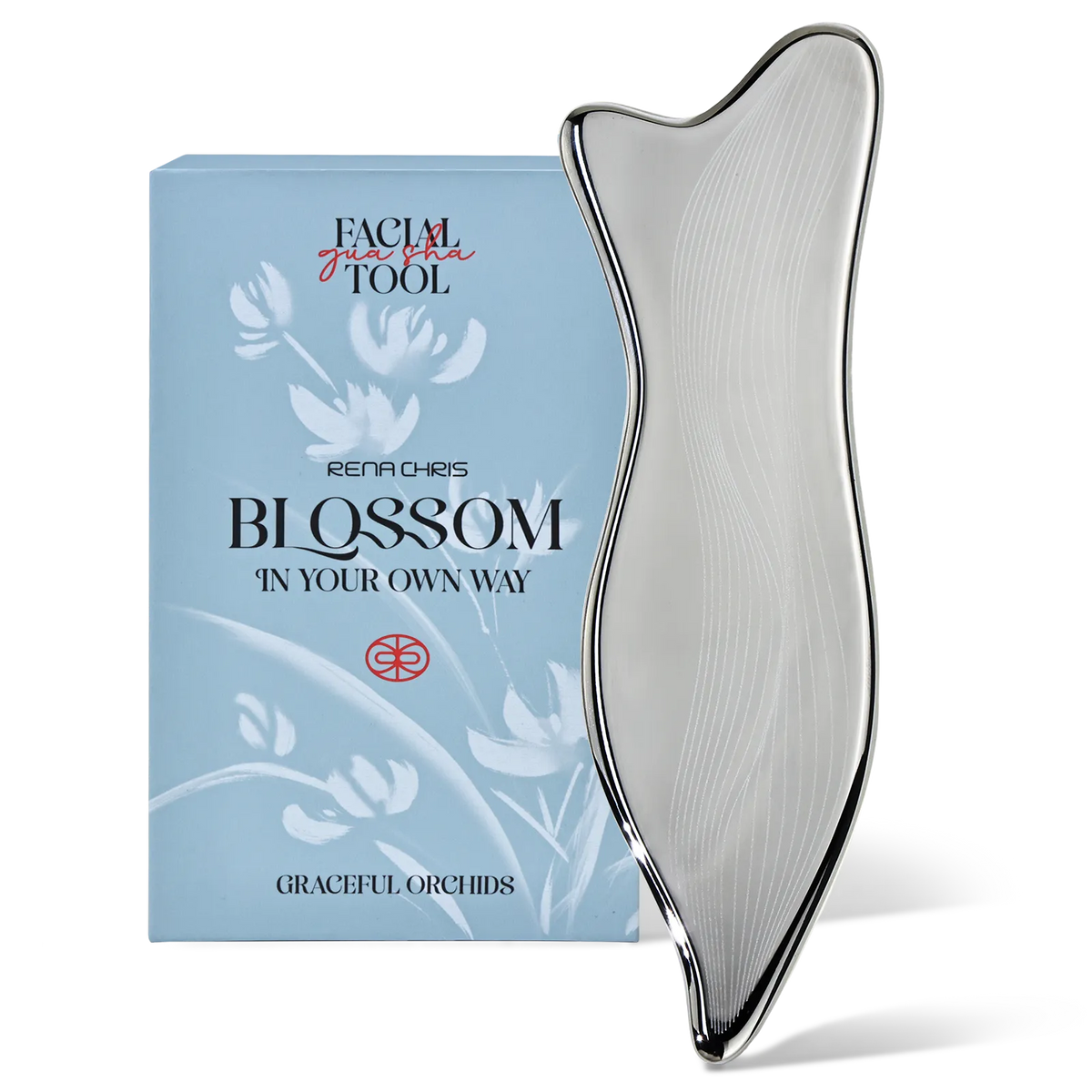 Graceful Orchid Stainless Steel Facial Gua Sha Tools